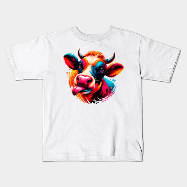 Funny Cow Kids T-Shirt by AtypicalWorld